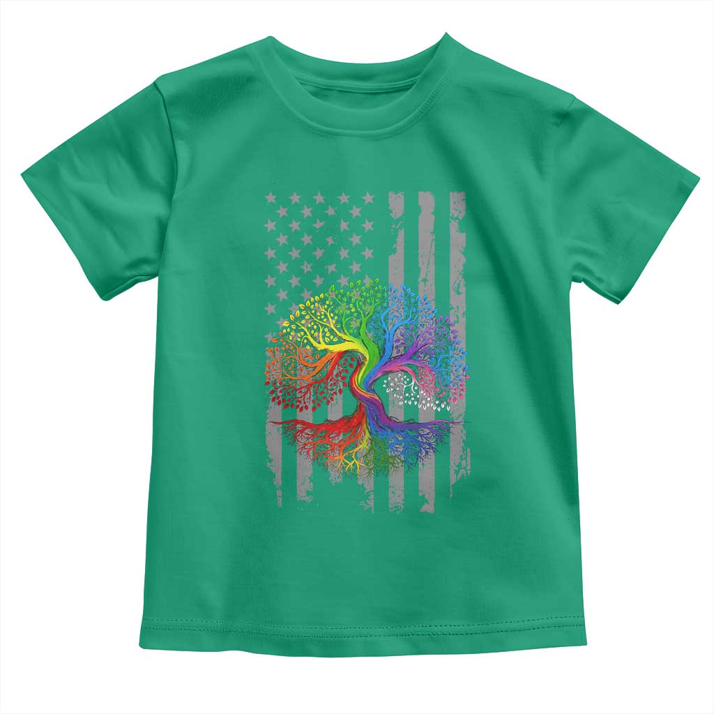 Tree of Life Rainbow LGBTQ Pride Toddler T Shirt American Flag Gift TS14 Irish Green Print Your Wear