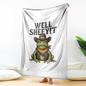 Pride Frog LGBT Rainbow Throw Blanket Well Sheeyit Country Western TS14 Print Your Wear