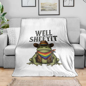 Pride Frog LGBT Rainbow Throw Blanket Well Sheeyit Country Western TS14 Print Your Wear