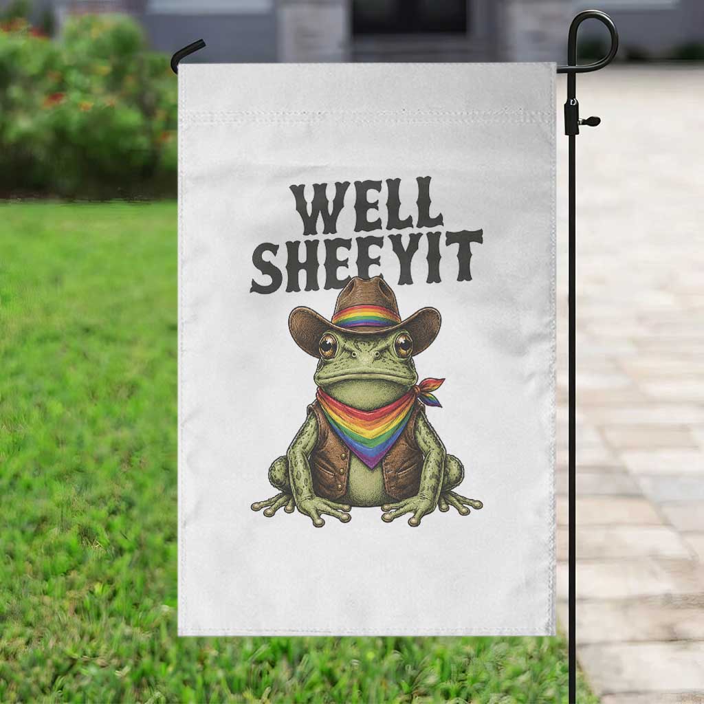 Pride Frog LGBT Rainbow Garden Flag Well Sheeyit Country Western TS14 Print Your Wear
