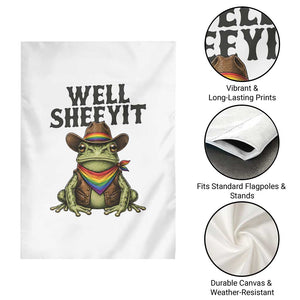 Pride Frog LGBT Rainbow Garden Flag Well Sheeyit Country Western TS14 Print Your Wear