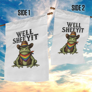 Pride Frog LGBT Rainbow Garden Flag Well Sheeyit Country Western TS14 Print Your Wear