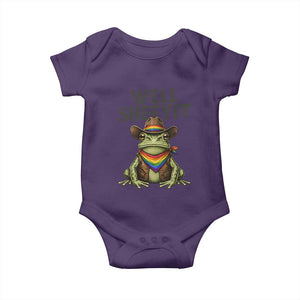 Pride Frog LGBT Rainbow Baby Onesie Well Sheeyit Country Western TS14 Purple Print Your Wear