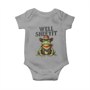 Pride Frog LGBT Rainbow Baby Onesie Well Sheeyit Country Western TS14 Sport Gray Print Your Wear