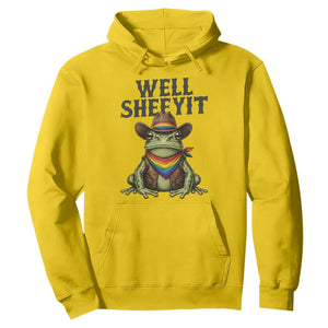 Pride Frog LGBT Rainbow Hoodie Well Sheeyit Country Western TS14 Daisy Print Your Wear