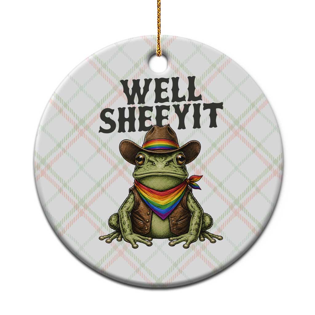 Pride Frog LGBT Rainbow Ceramic Ornament Well Sheeyit Country Western TS14 1pc Christmas Plaid Print Your Wear