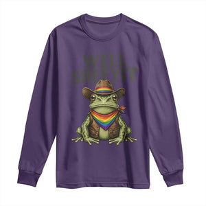 Pride Frog LGBT Rainbow Long Sleeve Shirt Well Sheeyit Country Western TS14 Purple Print Your Wear
