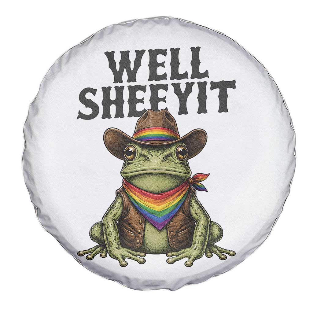Pride Frog LGBT Rainbow Spare Tire Cover Well Sheeyit Country Western TS14 Print Your Wear