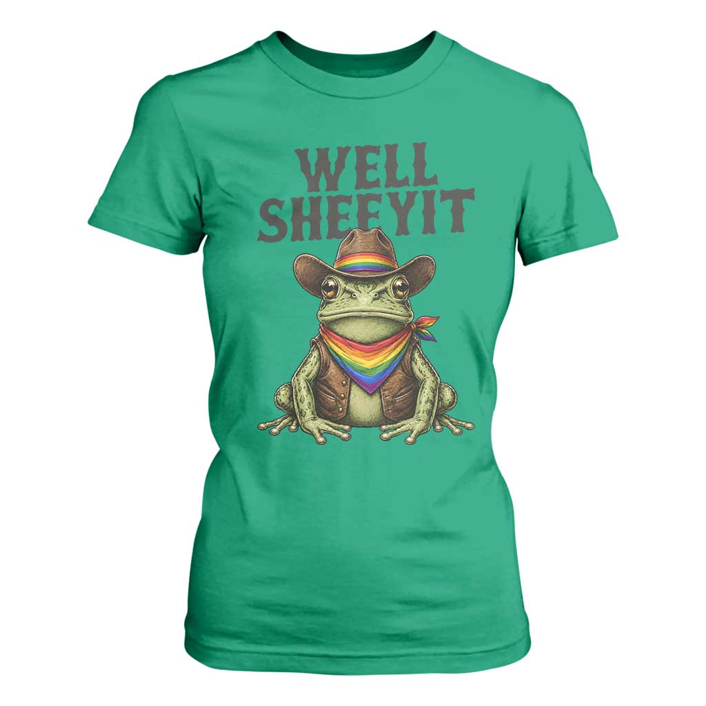 Pride Frog LGBT Rainbow T Shirt For Women Well Sheeyit Country Western TS14 Irish Green Print Your Wear