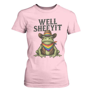 Pride Frog LGBT Rainbow T Shirt For Women Well Sheeyit Country Western TS14 Light Pink Print Your Wear