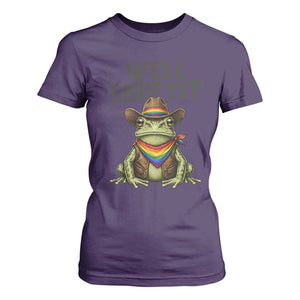 Pride Frog LGBT Rainbow T Shirt For Women Well Sheeyit Country Western TS14 Purple Print Your Wear
