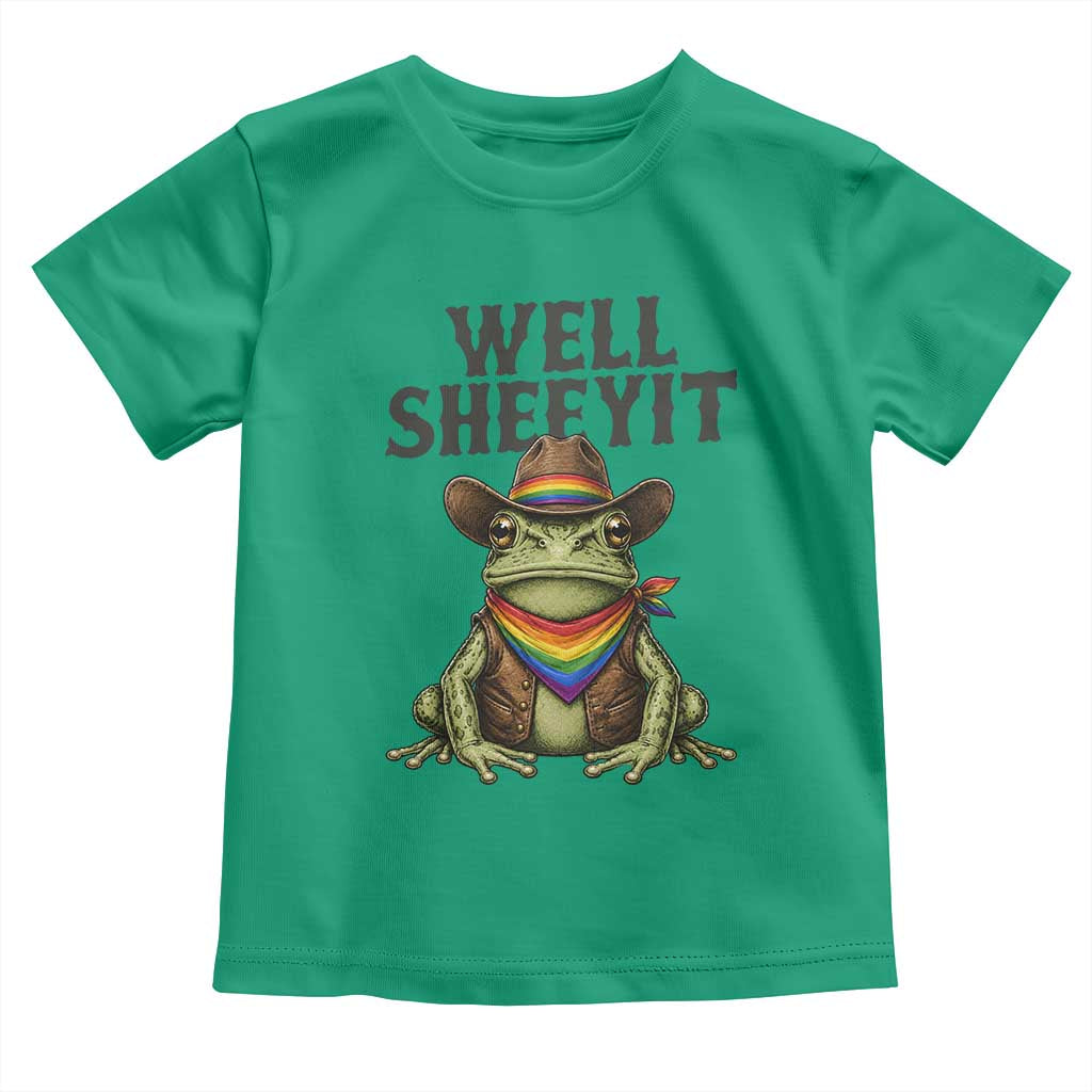 Pride Frog LGBT Rainbow Toddler T Shirt Well Sheeyit Country Western TS14 Irish Green Print Your Wear