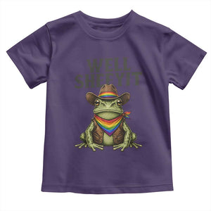 Pride Frog LGBT Rainbow Toddler T Shirt Well Sheeyit Country Western TS14 Purple Print Your Wear