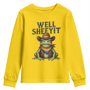 Pride Frog LGBT Rainbow Youth Sweatshirt Well Sheeyit Country Western TS14 Daisy Print Your Wear