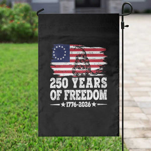 250 Years Of Freedom Garden Flag Gadsden Flag American Patriot US