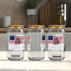 250 Years Of Freedom Glass Can Gadsden Flag American Patriot US