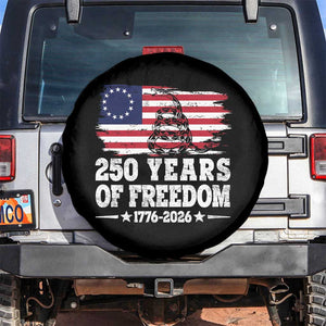 250 Years Of Freedom Spare Tire Cover Gadsden Flag American Patriot US