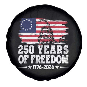 250 Years Of Freedom Spare Tire Cover Gadsden Flag American Patriot US