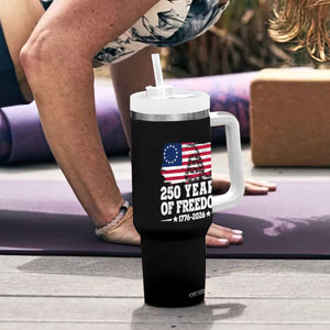 250 Years Of Freedom Tumbler With Handle Gadsden Flag American Patriot US