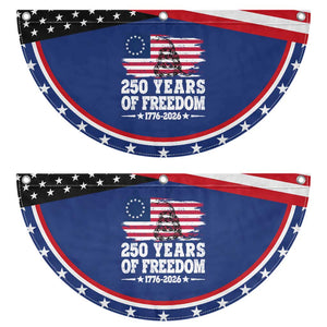 250 Years Of Freedom Patriotic Fan Flag Gadsden Flag American Patriot US