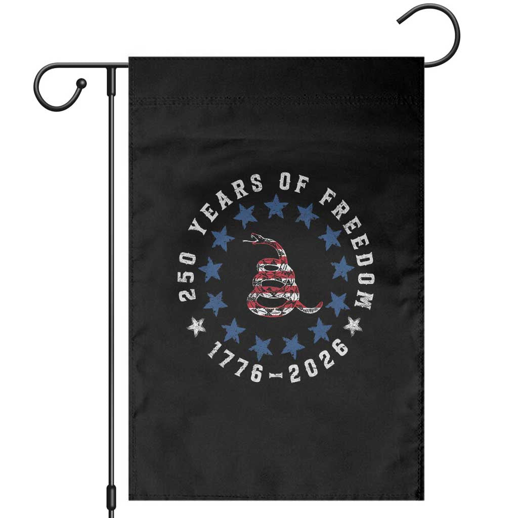 250 Years Of Freedom Garden Flag Gadsden Betty Ross Flag Ring of Stars American Patriot US
