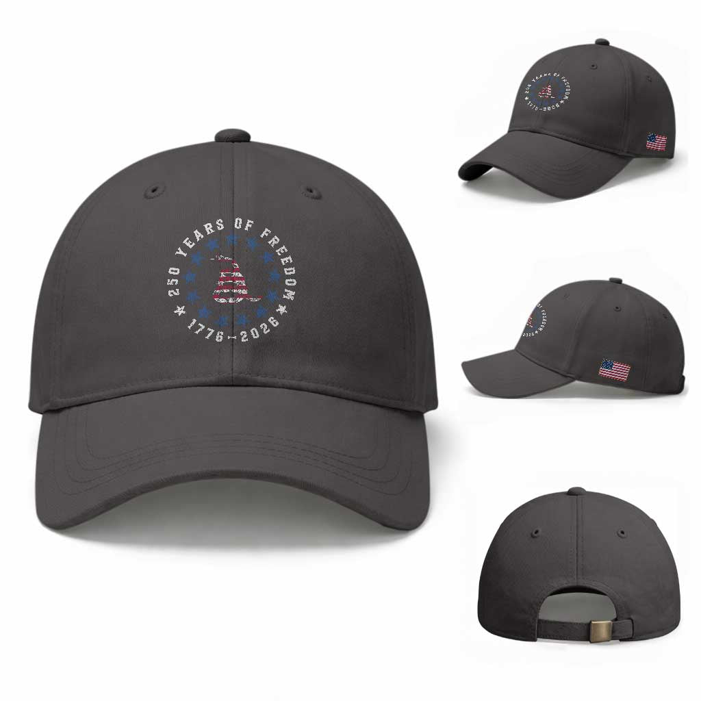 250 Years Of Freedom Baseball Cap Gadsden Betty Ross Flag Ring of Stars American Patriot US