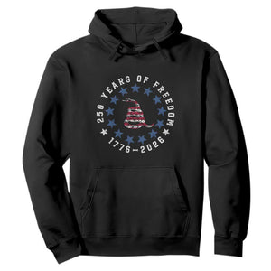 250 Years Of Freedom Hoodie Gadsden Betty Ross Flag Ring of Stars American Patriot US TS14 Black Print Your Wear