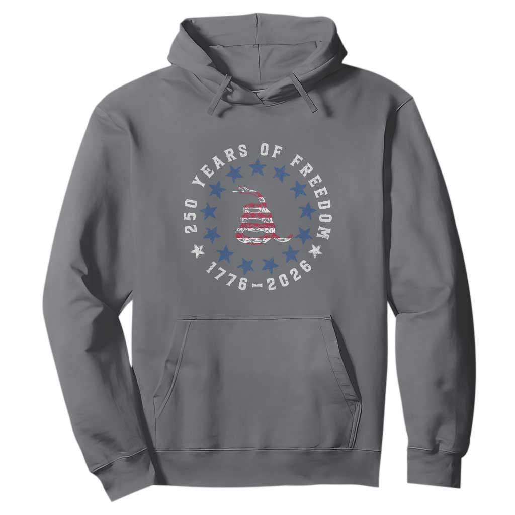 250 Years Of Freedom Hoodie Gadsden Betty Ross Flag Ring of Stars American Patriot US TS14 Charcoal Print Your Wear