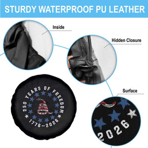 250 Years Of Freedom Spare Tire Cover Gadsden Betty Ross Flag Ring of Stars American Patriot US