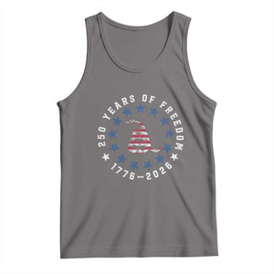 250 Years Of Freedom Tank Top Gadsden Betty Ross Flag Ring of Stars American Patriot US TS14 Deep Heather Print Your Wear