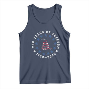 250 Years Of Freedom Tank Top Gadsden Betty Ross Flag Ring of Stars American Patriot US TS14 Navy Print Your Wear