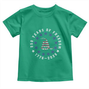 250 Years Of Freedom Toddler T Shirt Gadsden Betty Ross Flag Ring of Stars American Patriot US TS14 Irish Green Print Your Wear