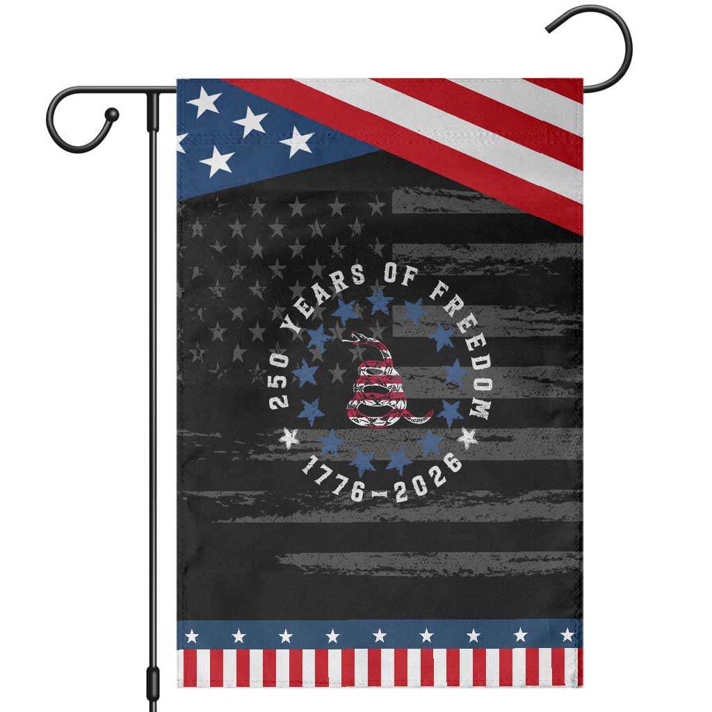 250 Years Of Freedom Patriotic Garden Flag Gadsden Betty Ross Flag Ring of Stars American Patriot US