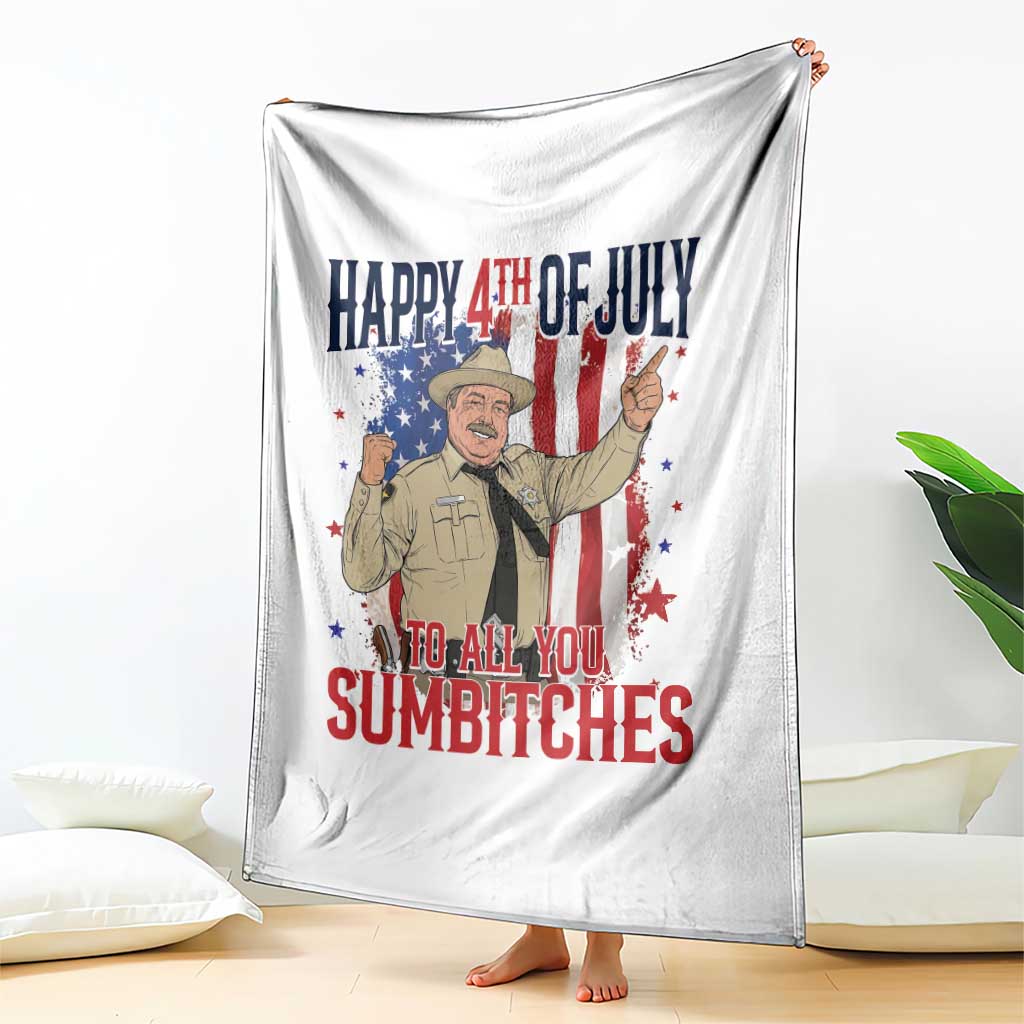 Happy 4th Of July To All You Sumbitches Throw Blanket Funny USA 250th Anniversary Independence Day