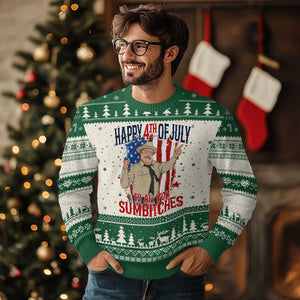 Happy 4th Of July To All You Sumbitches Ugly Christmas Sweater Funny USA 250th Anniversary Independence Day