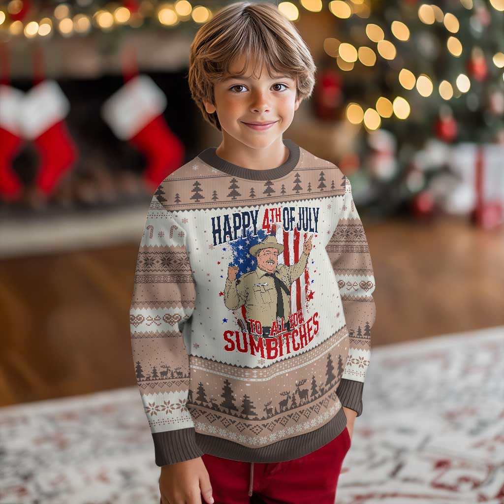 Happy 4th Of July To All You Sumbitches Ugly Christmas Sweater Funny USA 250th Anniversary Independence Day