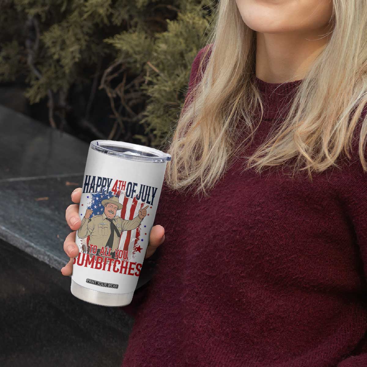Happy 4th Of July To All You Sumbitches Tumbler Cup Funny USA 250th Anniversary Independence Day