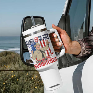 Happy 4th Of July To All You Sumbitches Tumbler With Handle Funny USA 250th Anniversary Independence Day