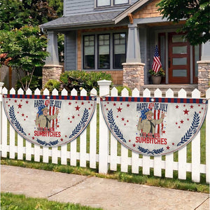 Happy 4th Of July To All You Sumbitches Patriotic Fan Flag Funny USA 250th Anniversary Independence Day