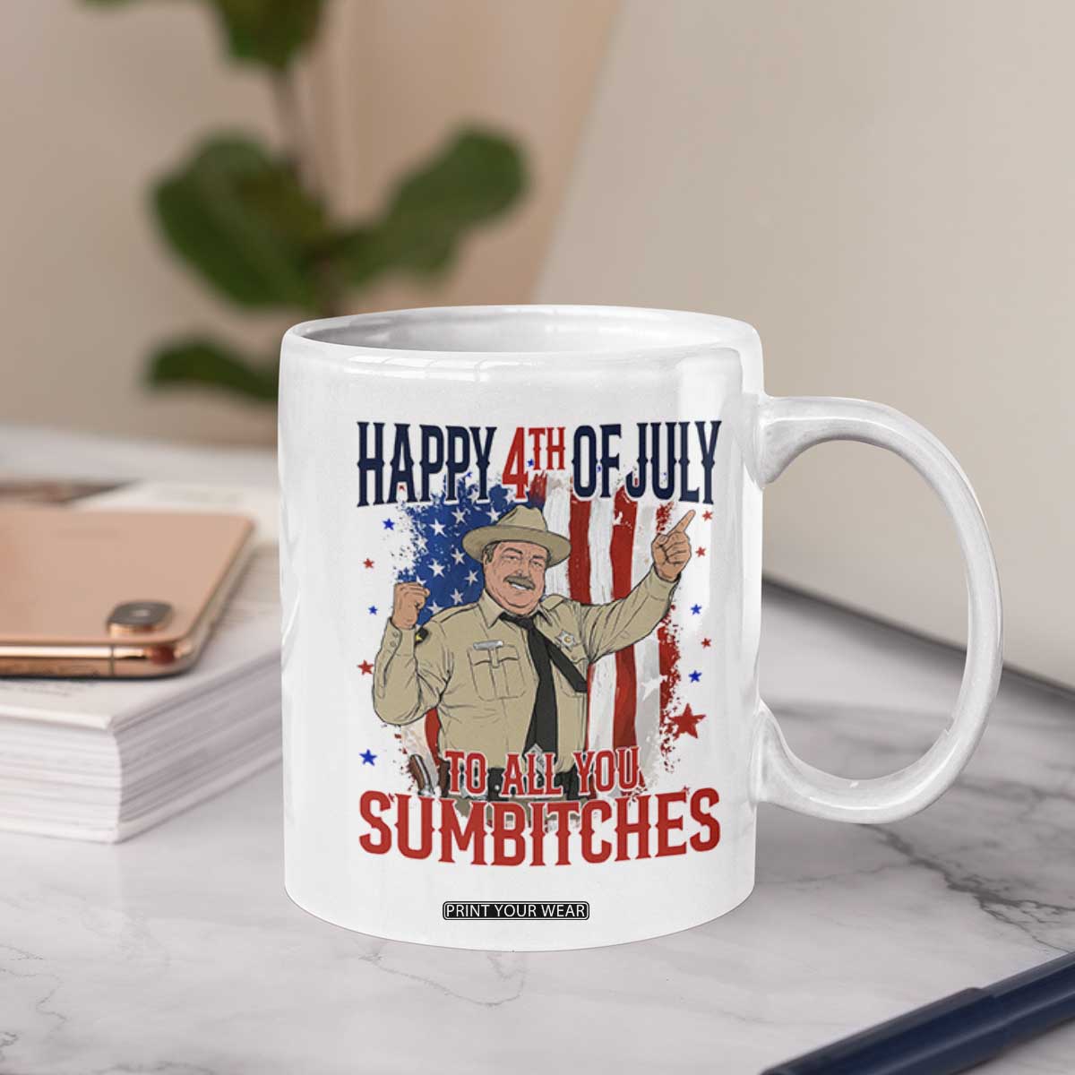 Happy 4th Of July To All You Sumbitches Coffee Mug Funny USA 250th Anniversary Independence Day