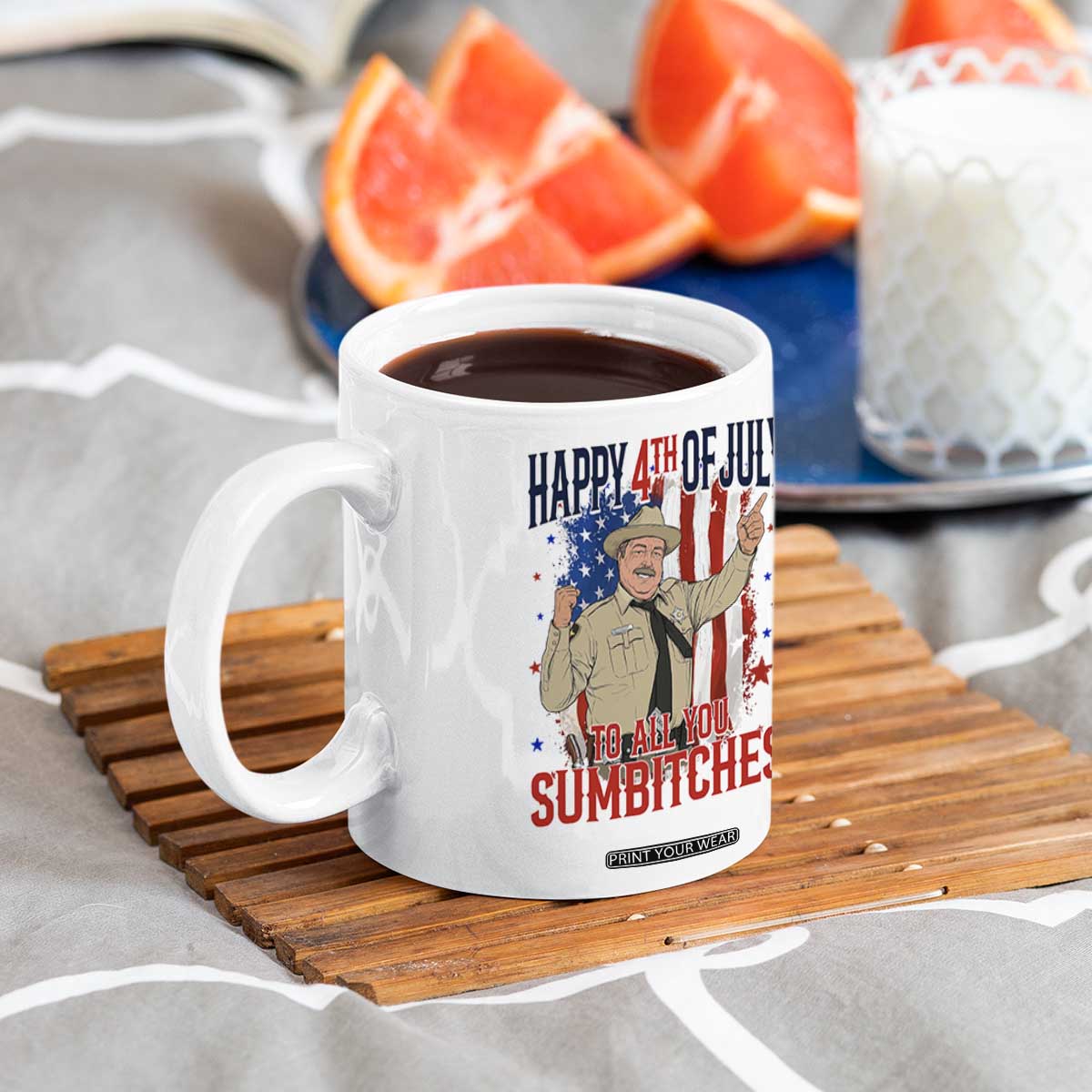 Happy 4th Of July To All You Sumbitches Coffee Mug Funny USA 250th Anniversary Independence Day
