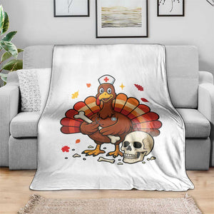 Funny Thanksgiving Nurse Turkey Throw Blanket Fall RN TS14 Print Your Wear