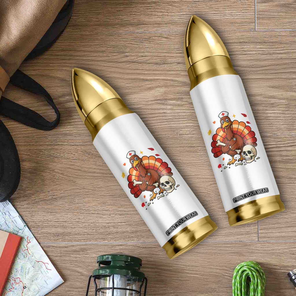 Funny Thanksgiving Nurse Turkey Bullet Tumbler Fall RN TS14 Print Your Wear