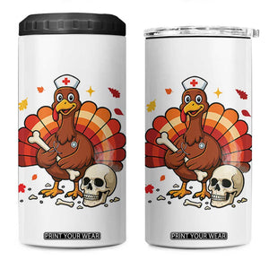 Funny Thanksgiving Nurse Turkey 4 in 1 Can Cooler Tumbler Fall RN TS14 One Size: 16 oz White Print Your Wear