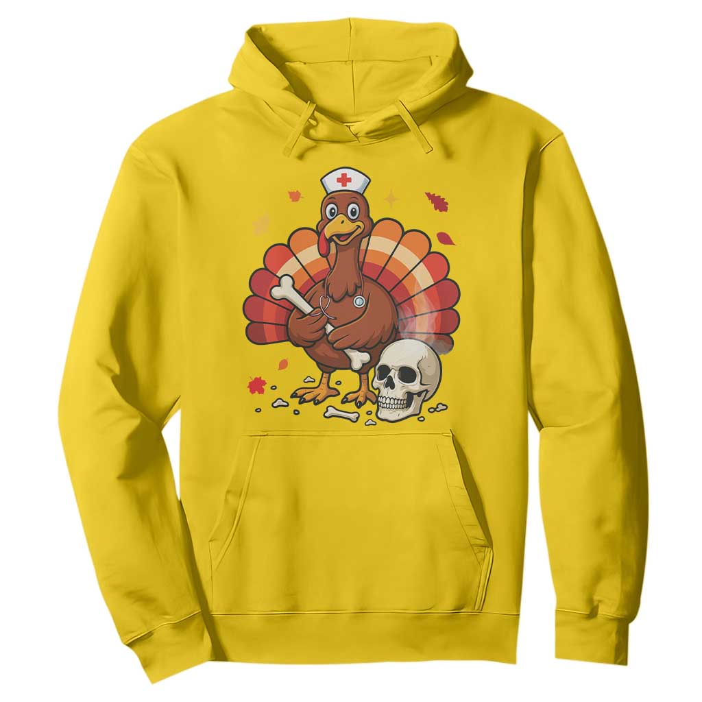 Funny Thanksgiving Nurse Turkey Hoodie Fall RN - Print Your Wear