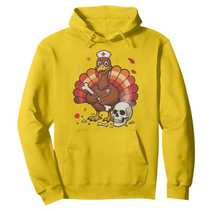 Funny Thanksgiving Nurse Turkey Hoodie Fall RN - Print Your Wear