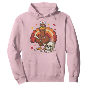 Funny Thanksgiving Nurse Turkey Hoodie Fall RN TS14 Light Pink Print Your Wear