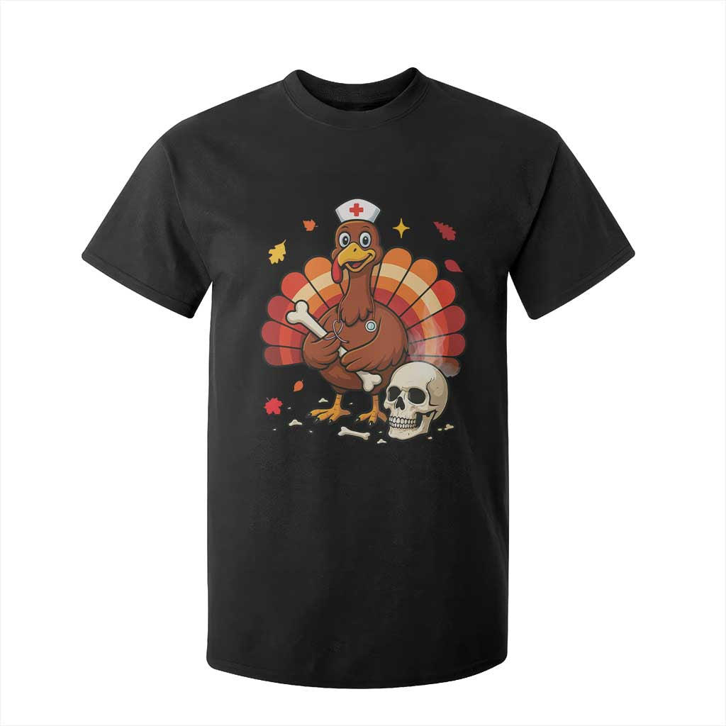 Funny Thanksgiving Nurse Turkey T Shirt For Kid Fall RN TS14 Black Print Your Wear