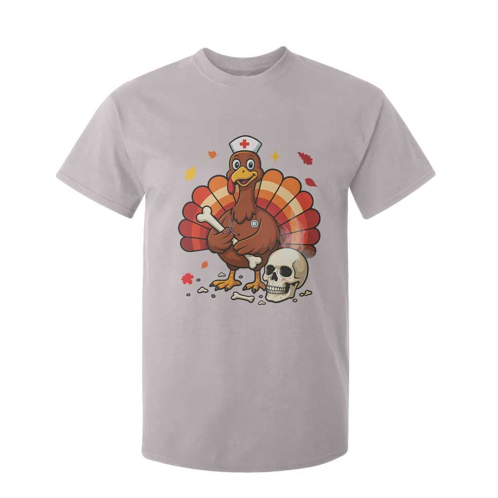Funny Thanksgiving Nurse Turkey T Shirt For Kid Fall RN TS14 Ice Gray Print Your Wear