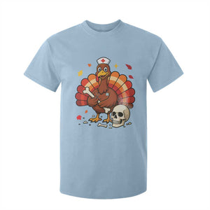 Funny Thanksgiving Nurse Turkey T Shirt For Kid Fall RN TS14 Light Blue Print Your Wear